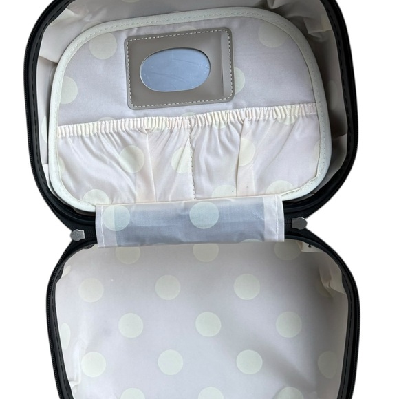 Sanrio Hello Kitty Hard Shell Rhinestone Makeup Travel Luggage Cosmetic Bag - Picture 3 of 3